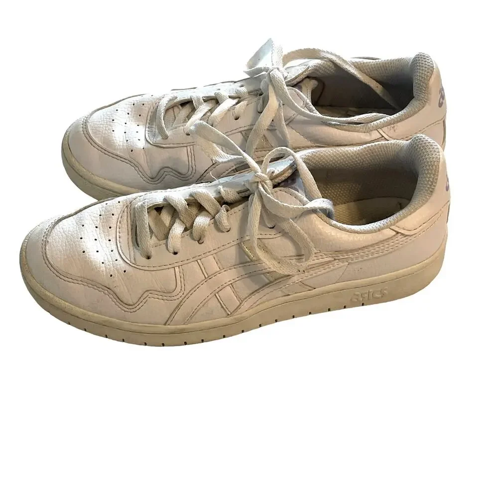 Asics Japan S GS Hologram Sneakers Size 5.5 White Low Top Lace Up Classic